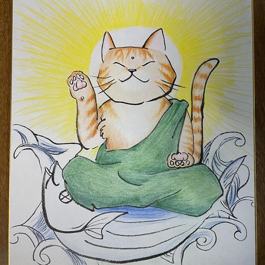 にゃん仏シリーズ「盧舎にゃん」(茶トラ)