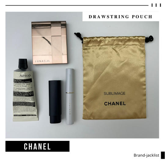 【新品】シャネル CHANEL ノベルティ サブリマージュ 巾着袋 ポーチ SUBLIMAGE 金色 ゴールド