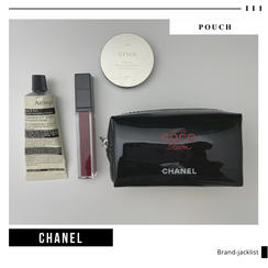 【新品】CHANELノベルティ・コスメポーチ2021 MAKEUP ROUGE COCO Bloom エナメル 黒