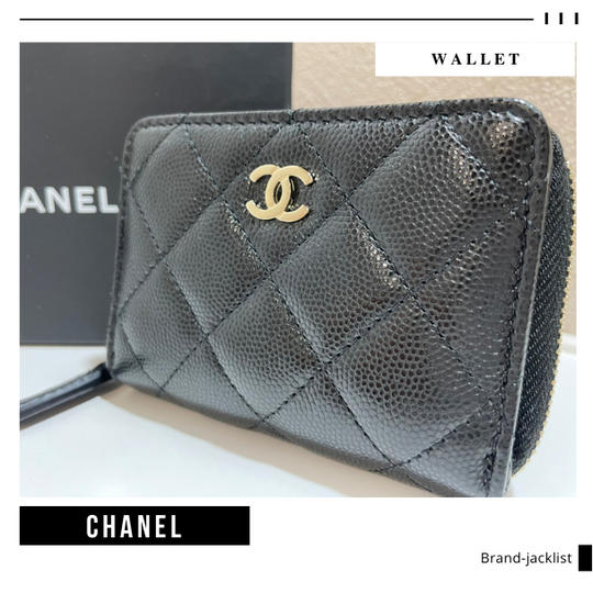 【Used 未使用】シャネル マトラッセ コインケース財布 キャビアスキン 黒