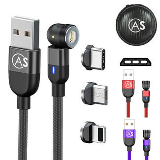 540°turnケーブル1ｍ＋コンパクト収納ケースセット