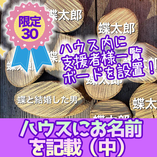 【限定３０】ハウスにお名前を記載（中） 直径１２センチ