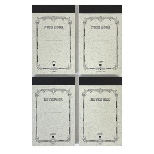 ツバメモ ポケット　４冊セット　※方眼２冊、無地２冊