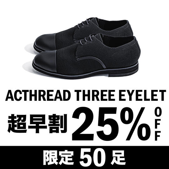 [25%OFF]ACTHREAD THREE EYELET