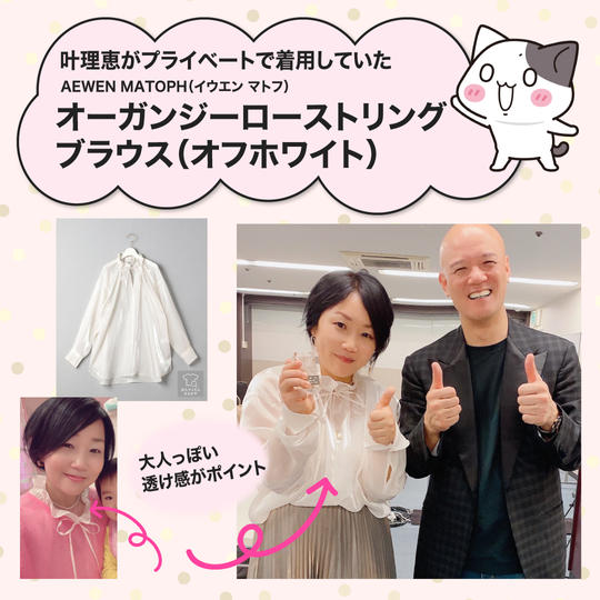 オーガンジーローストリングブラウス