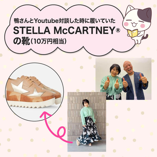 鴨さんとYouTube対談した時に履いていたSTELLA McCARTNEYの靴