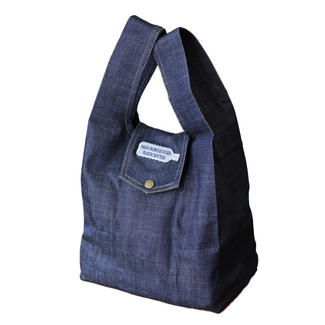 ペットボトル再生デニムのサスティナブルミニエコバッグ １個