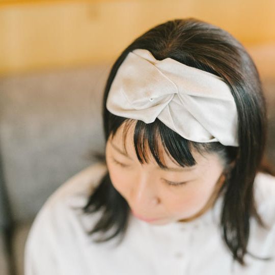 髪に優しいシルクリネンターバン