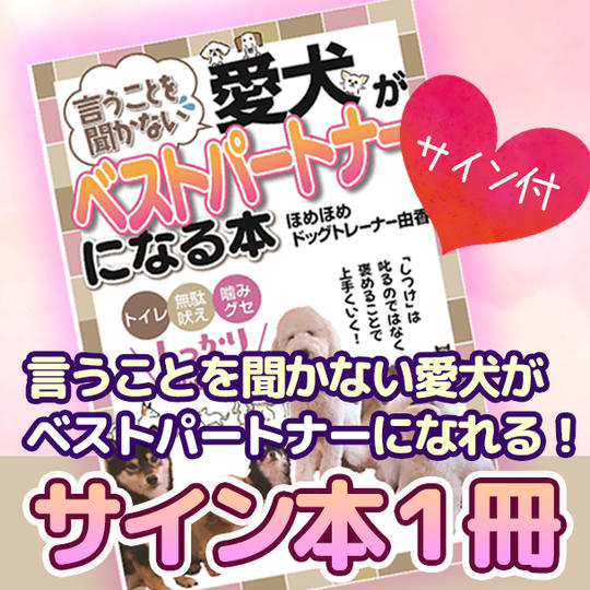 言うことを聞かない愛犬がベストパートナーになる本一冊！＋サイン付き
