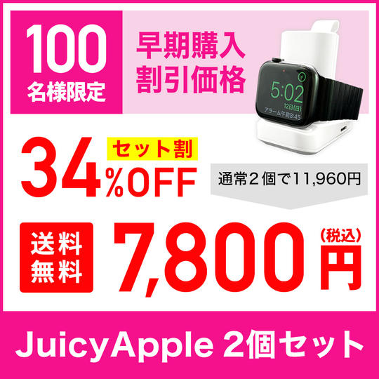 【2個セット超超早割34％OFF】JUICY APPLE × 2セット