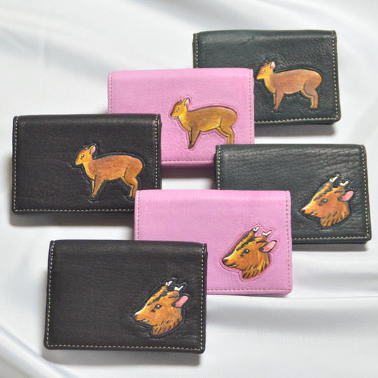 【限定】ふわふわすべすべの感触がたまらないキョン革の名刺入れ 20個セット【新色３種　C-VALUE限定で先行公開】