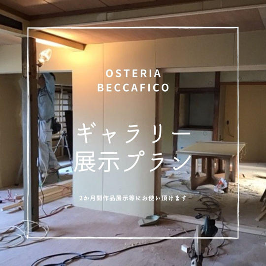 ギャラリー展示プラン(2ヶ月間作品展示)