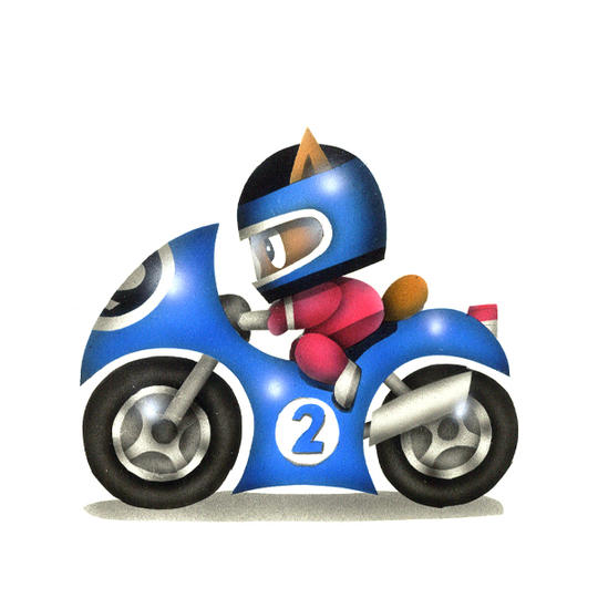 84．オトギ島民キャラクター「バイク」