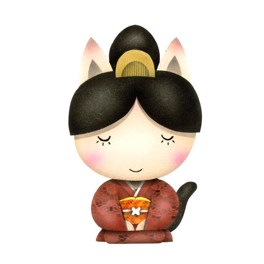 95．オトギ島民キャラクター「着物猫」