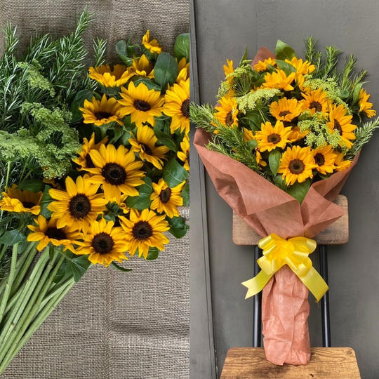 【父の日特別プラン】ひまわりメインの切り花OR花束