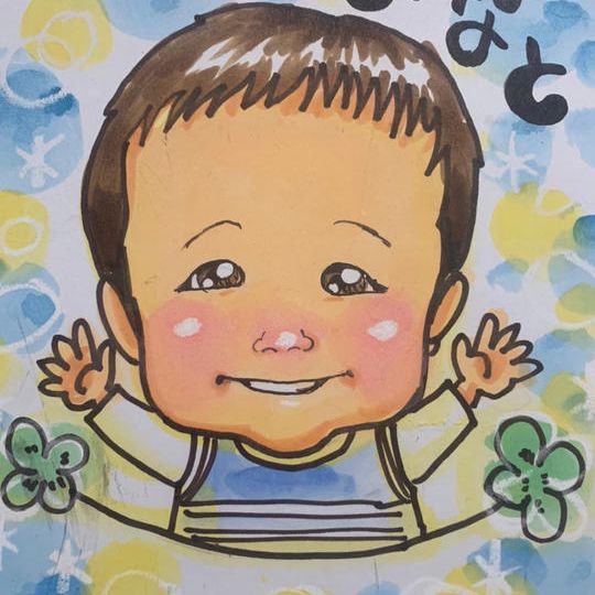はがきサイズの似顔絵2名分