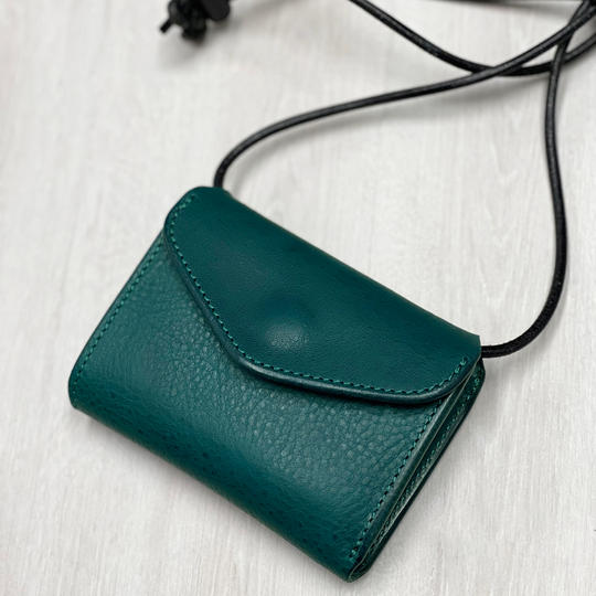 [Cr-170_2W]Cramp 2wayコンパクトウォレット 先行予約限定カラー : ブルーグリーン(オルテンシア)