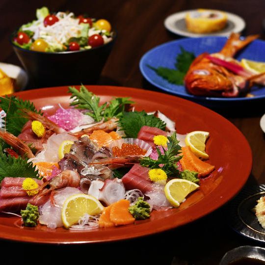 【8月（特定日除く）限定】お夕食・金目鯛の塩焼き（1人1尾）コース付きプラン（４名様分）※お土産プリン付き