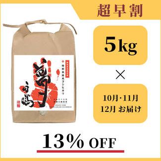 【１３％OFF】南魚沼産の特別栽培米コシヒカリ「夢」：５kg × ３回お届け