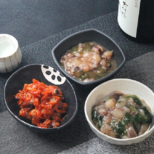 明石だこ絶品3種食べ比べセット（わさび、柚子、キムチ）