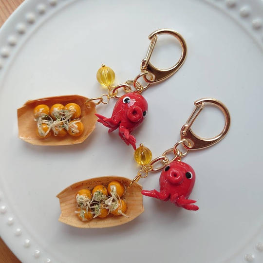ミニチュアたこ焼きキーホルダー