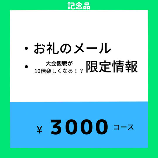 3000円コース|お礼のメール+限定情報