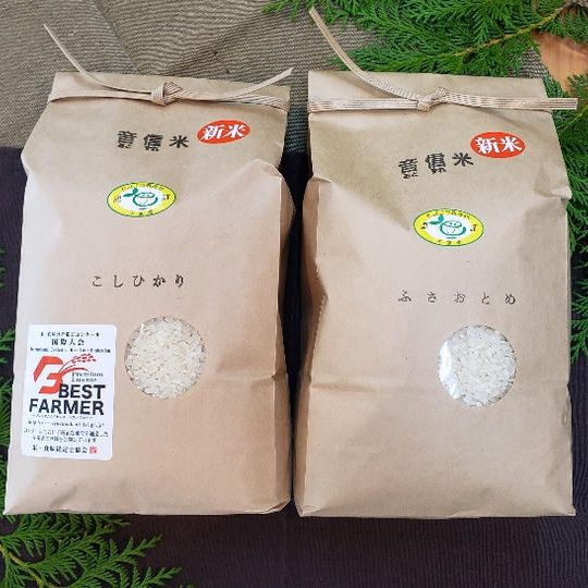 【C-VALUE限定】音信米　こしひかり×ふさおとめ　絶品新米食べくらべセット①