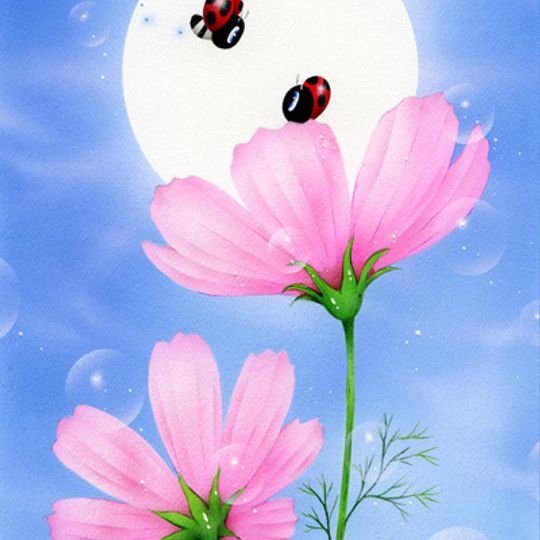 ⑦　原画「コスモスTenちゃん」