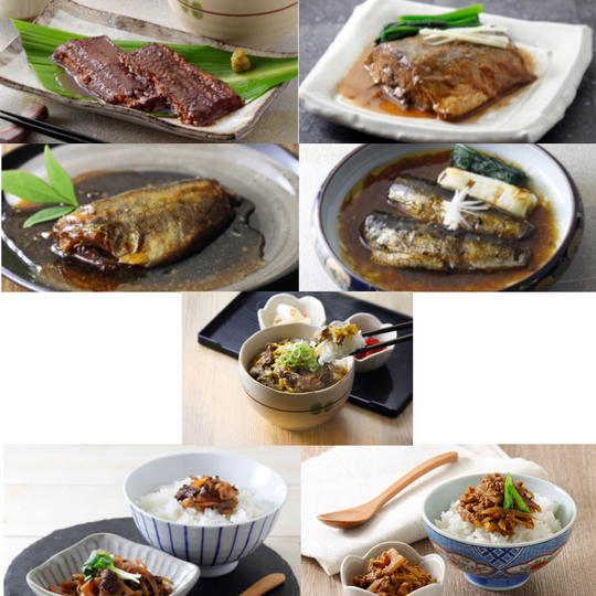 京都御室「佐近」監修 天然国産骨まで柔らか煮魚&お肉惣菜 全種お試しセット(14食)