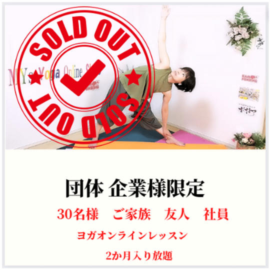 団体 企業様限定 30名様まで 2か月 ヨガオンラインレッスン入り放題 