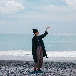 リバリーコート　ノーカラー　スミクロ　size2