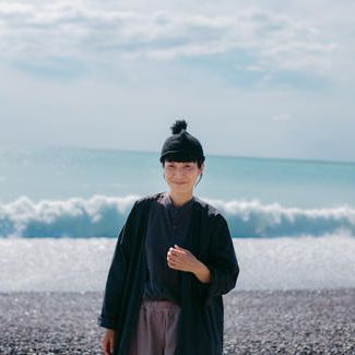 リバリーコート　ノーカラー　スミクロ　size4