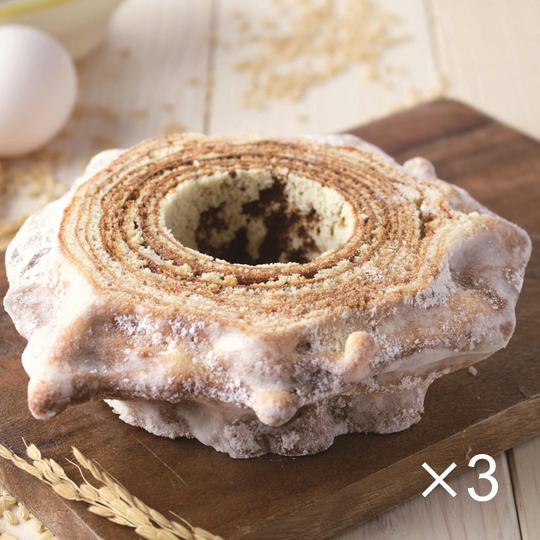 「粒すけ♡純米ばうむ」かりっとクッキー仕立て　３個セット