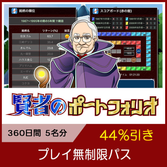 【44％引き】プレイ無制限パス（5名分）