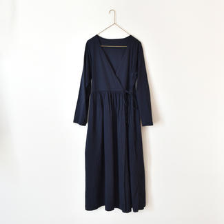 カシュクールワンピース［MANI］紺色