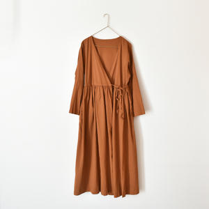 カシュクールワンピース［MANI］茶色