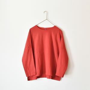 クルーネックロングスリーブシャツ［OUI］えんじ色