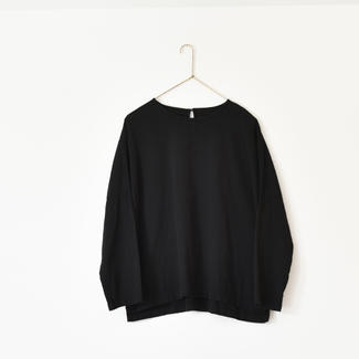 クルーネックロングスリーブシャツ［OUI］墨色