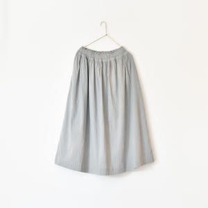 ギャザースカート［NAMI］灰色
