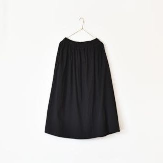 ギャザースカート［NAMI］墨色