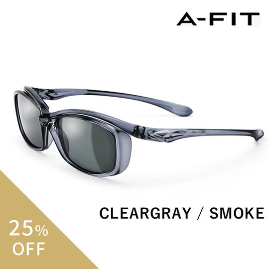 【超超早割25%OFF】「A-FIT オーバーグラス」クリアグレーAF-OS11