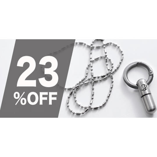 【早割23%OFF】カットマンネックレス(ボールチェーン)1個×チタンカラビナ1個