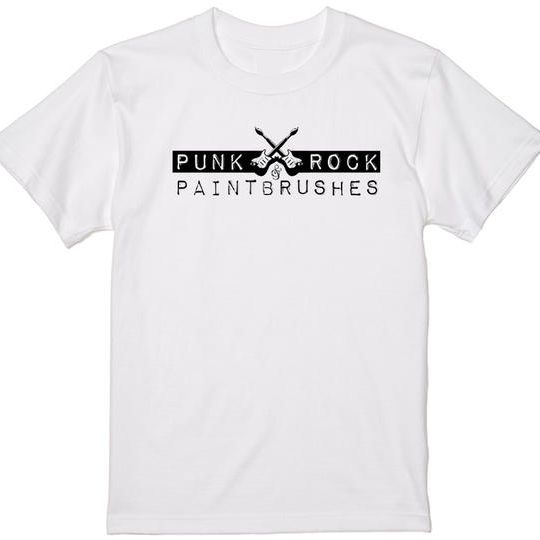 PUNK ROCK and PAINTBRUSHES Tシャツ(WHITE)