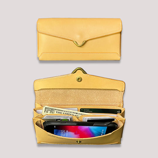 [早割10%off]イタリアンショルダーレザー ロングウォレット ショルダーストラップ付属[Cr-927SP] TAN