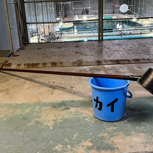 ⑳ジンベエザメ飼育員セット（ジンベエザメの給餌柄杓＆バケツ）