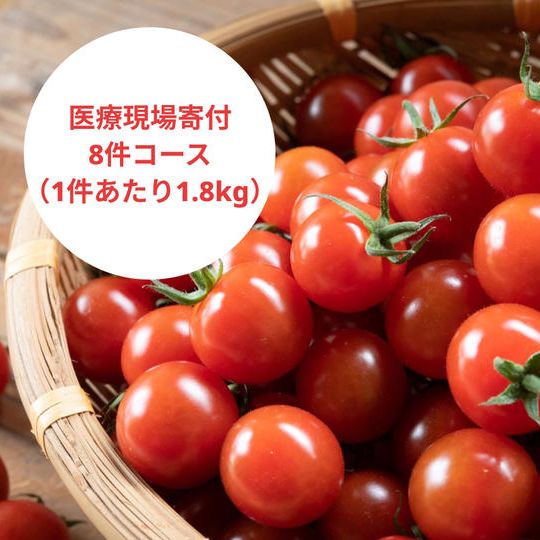 ミニトマト2.5kg、トマト狩り参加権、オンラインストア15％OFFクーポン、お礼メールをあなたへ届けます！