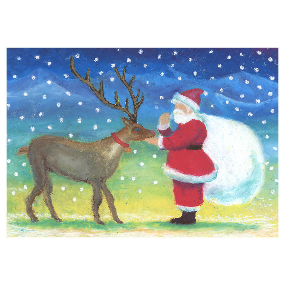 工房まるのクリスマスアート原画作品（柳田烈伸さん） - (ひとつ先を