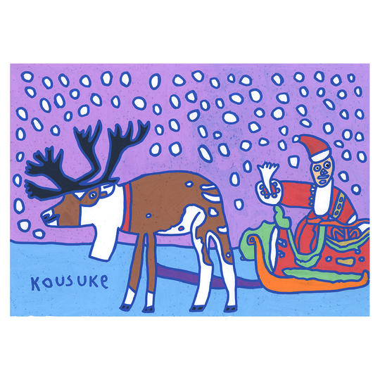 工房まるのクリスマスアート原画作品（太田宏介さん）