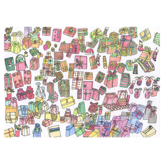 工房まるのクリスマスアート原画作品（大成楽さん）