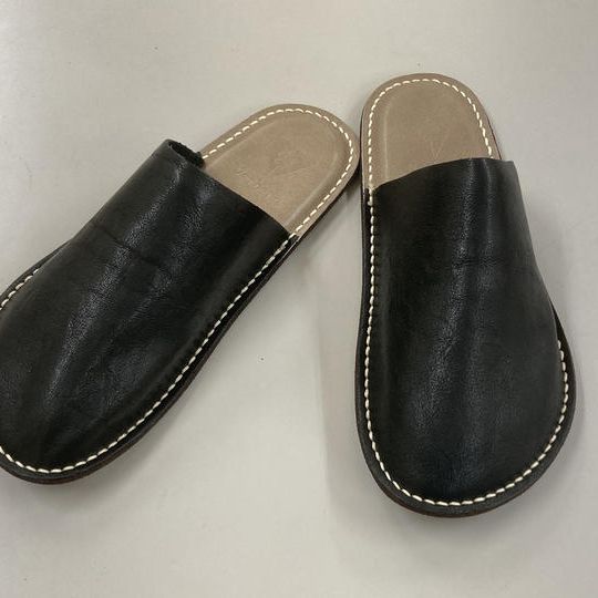 【早割15%OFF 先着順】Verbena 栃木レザーサボスリッパ 501 ブラック 27cm